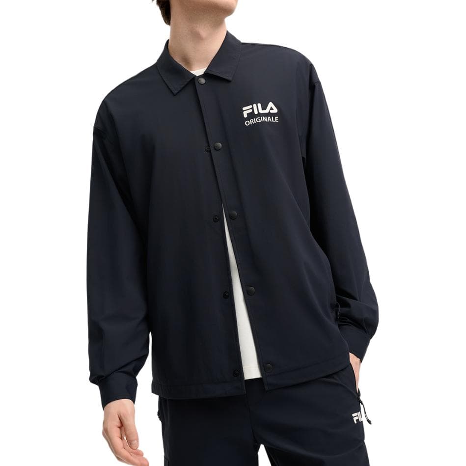 Куртка FILA ORIGINALE 2025Q1 Пальто Мужское Глубокий Черный - изображение 5