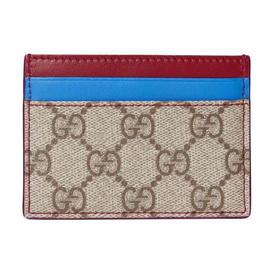 Картхолдер Gucci Ткань Визитницы Женские Бежевый Темно-коричневый — фото 3