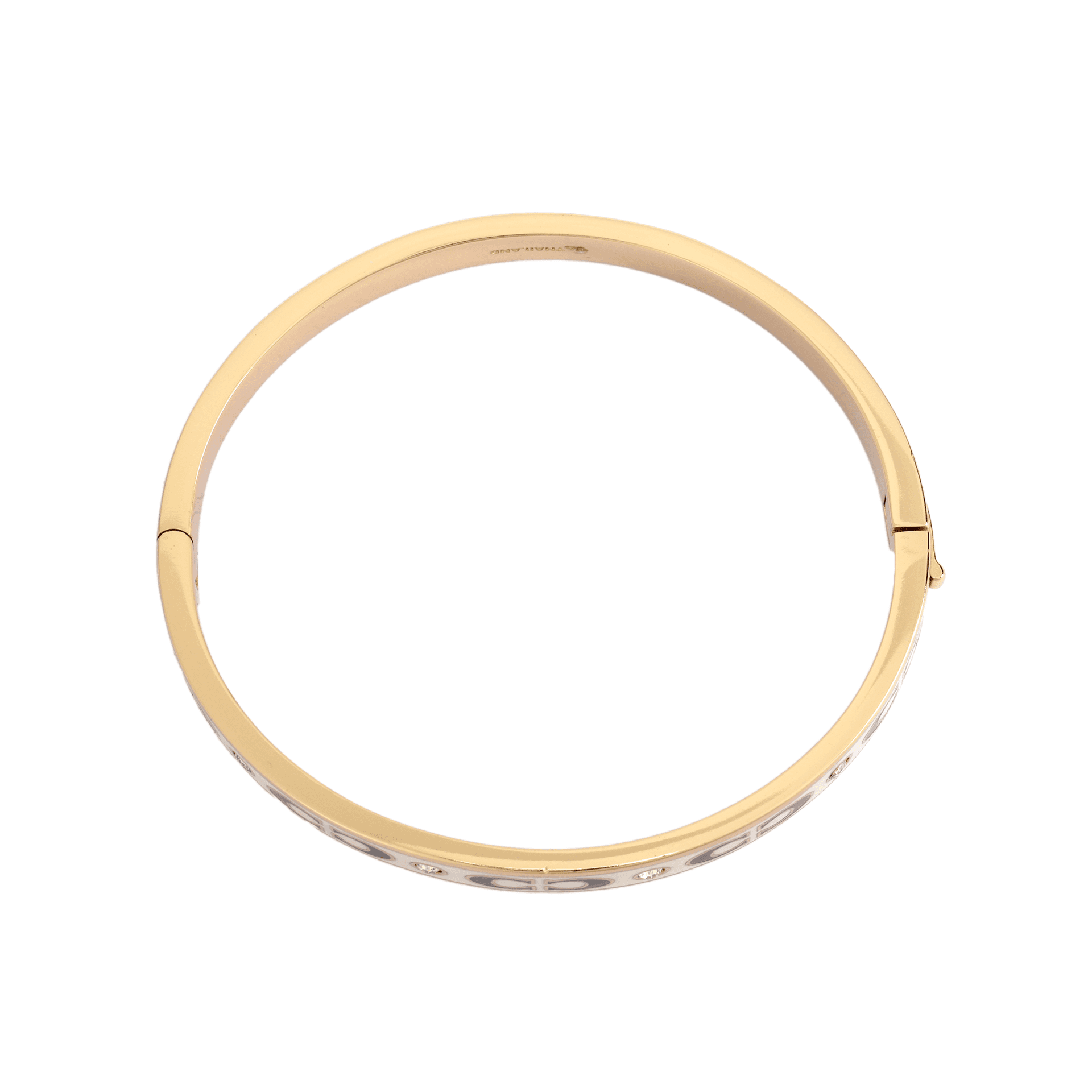Браслет COACH Enamel Hinge Bracelet Gold/White - изображение 1