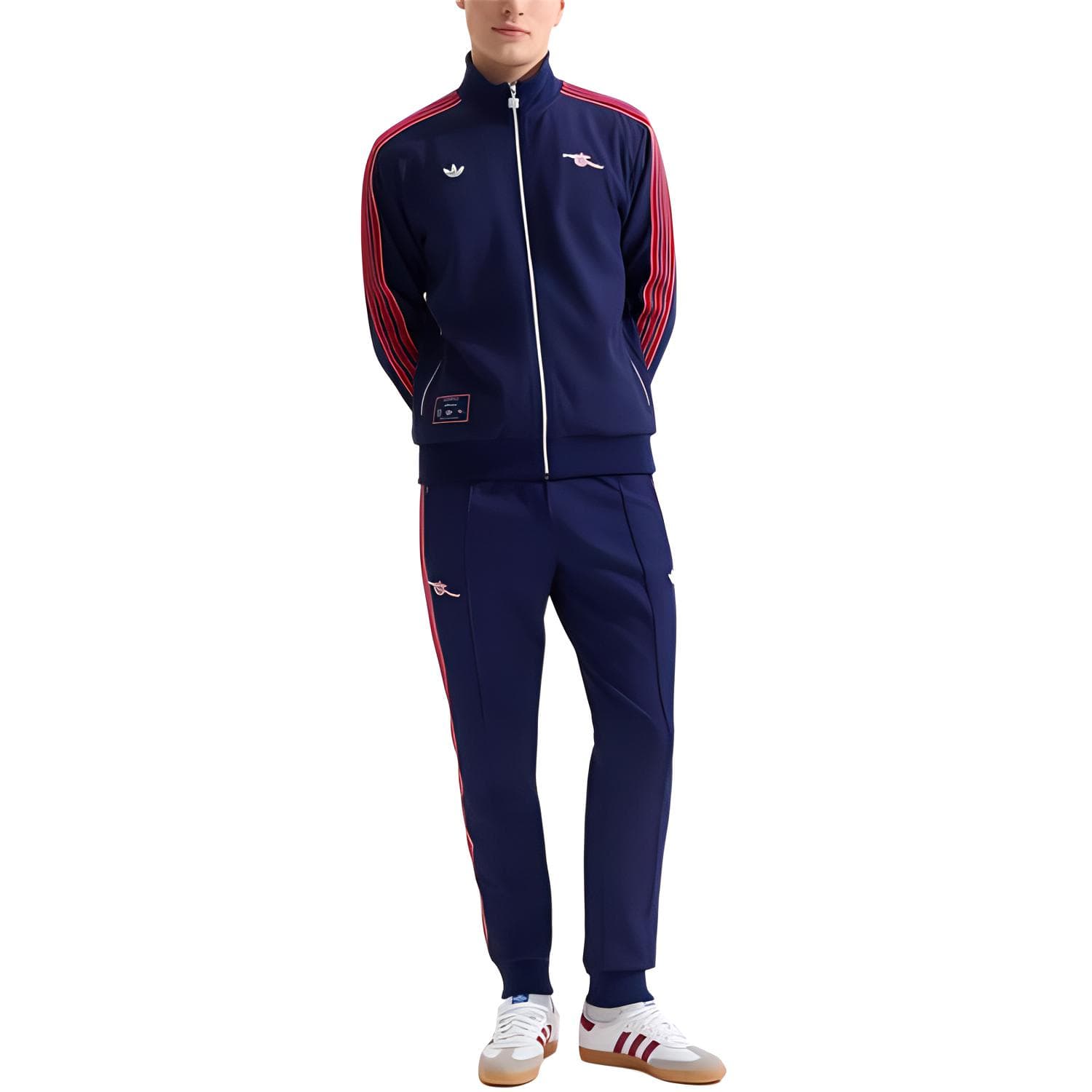 Штаны Adidas Originals x ASENNA LIANMINGKUAN 24 25 Terrace Icons Дорожка Вязаные Тренировочные Штаны Мужские Синие - изображение 2
