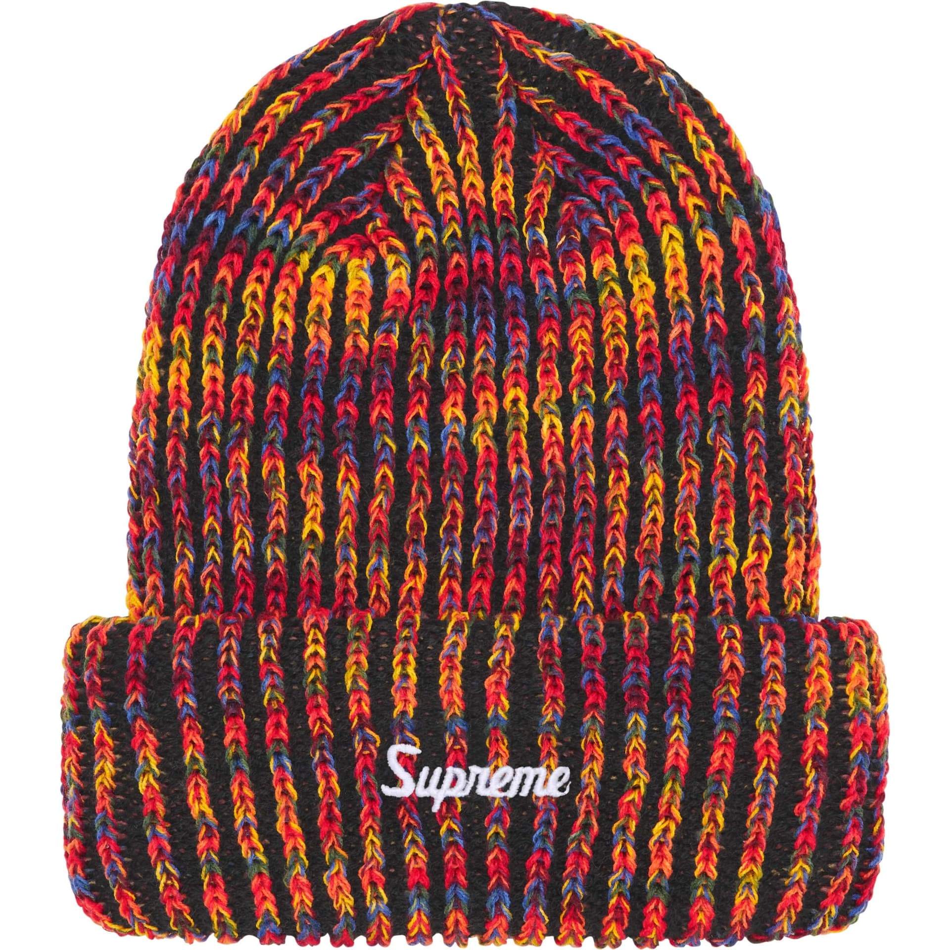 Шапка Supreme Акриловые Шапки-бини Унисекс Красный Желтый - изображение 1