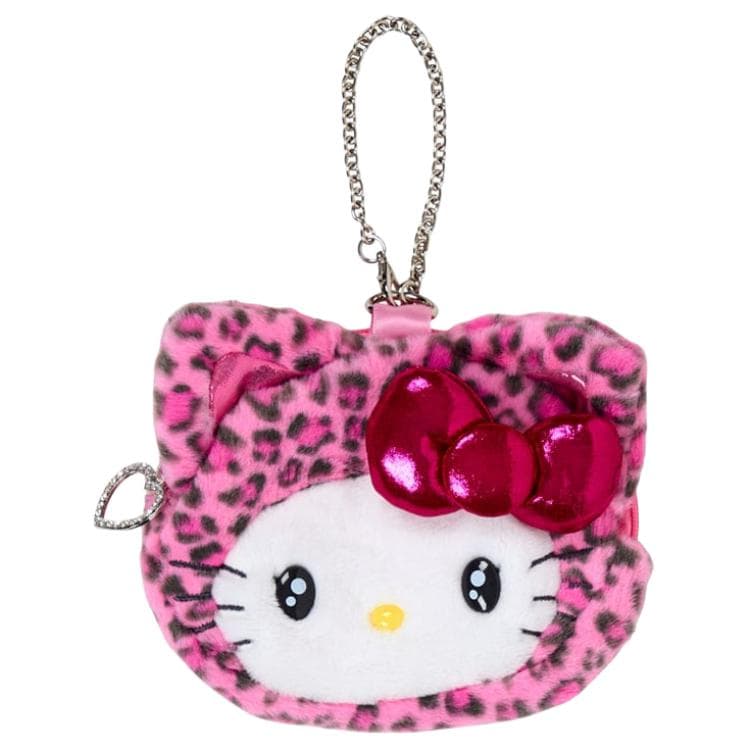 Портмоне Sanrio Leopard Cat Cute Face Design Застежка-молния Полиэстер Аксессуары для сумок Женский Розовый леопард - изображение 1