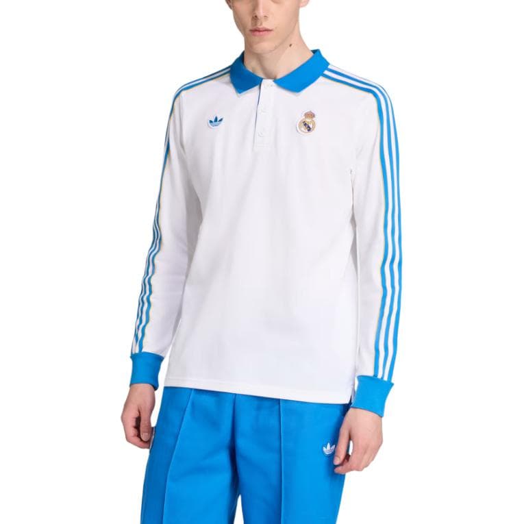 Поло Adidas Originals HUANGJIAMADELI Terrace Icons Длинно-рукавное Поло Мужское - изображение 2