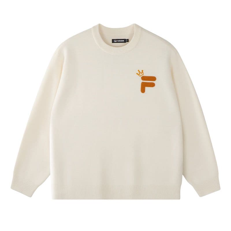 Кофта FILA FUSION FOB Свитер Унисекс Облачный белый - изображение 2