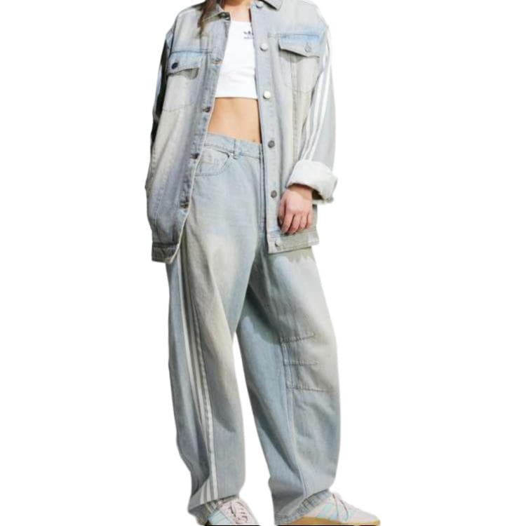 Джинсы Adidas Originals ADILENIUM Джинсы Женские Светлый Деним - изображение 5