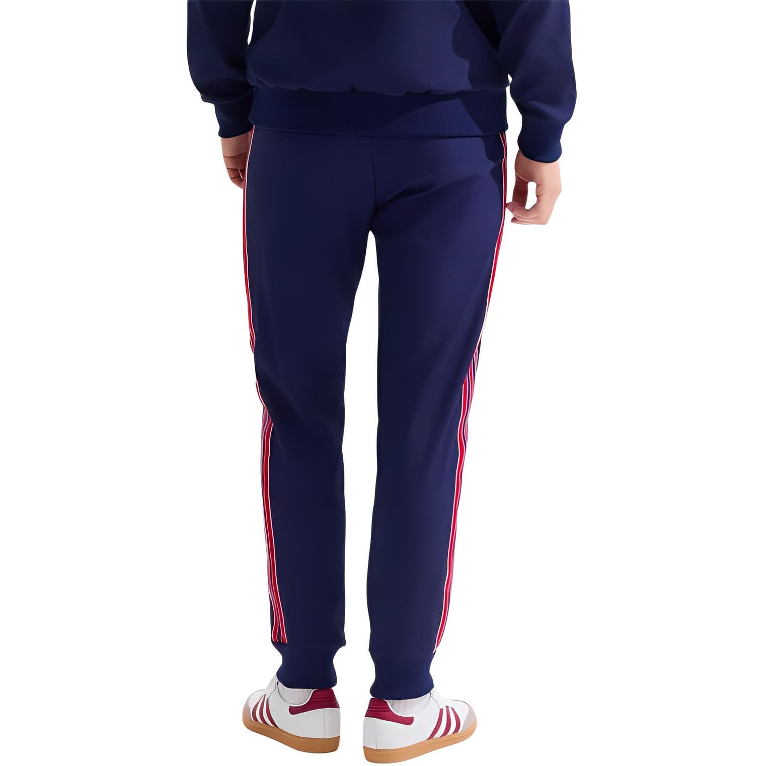 Штаны Adidas Originals x ASENNA LIANMINGKUAN 24 25 Terrace Icons Дорожка Вязаные Тренировочные Штаны Мужские Синие - изображение 4