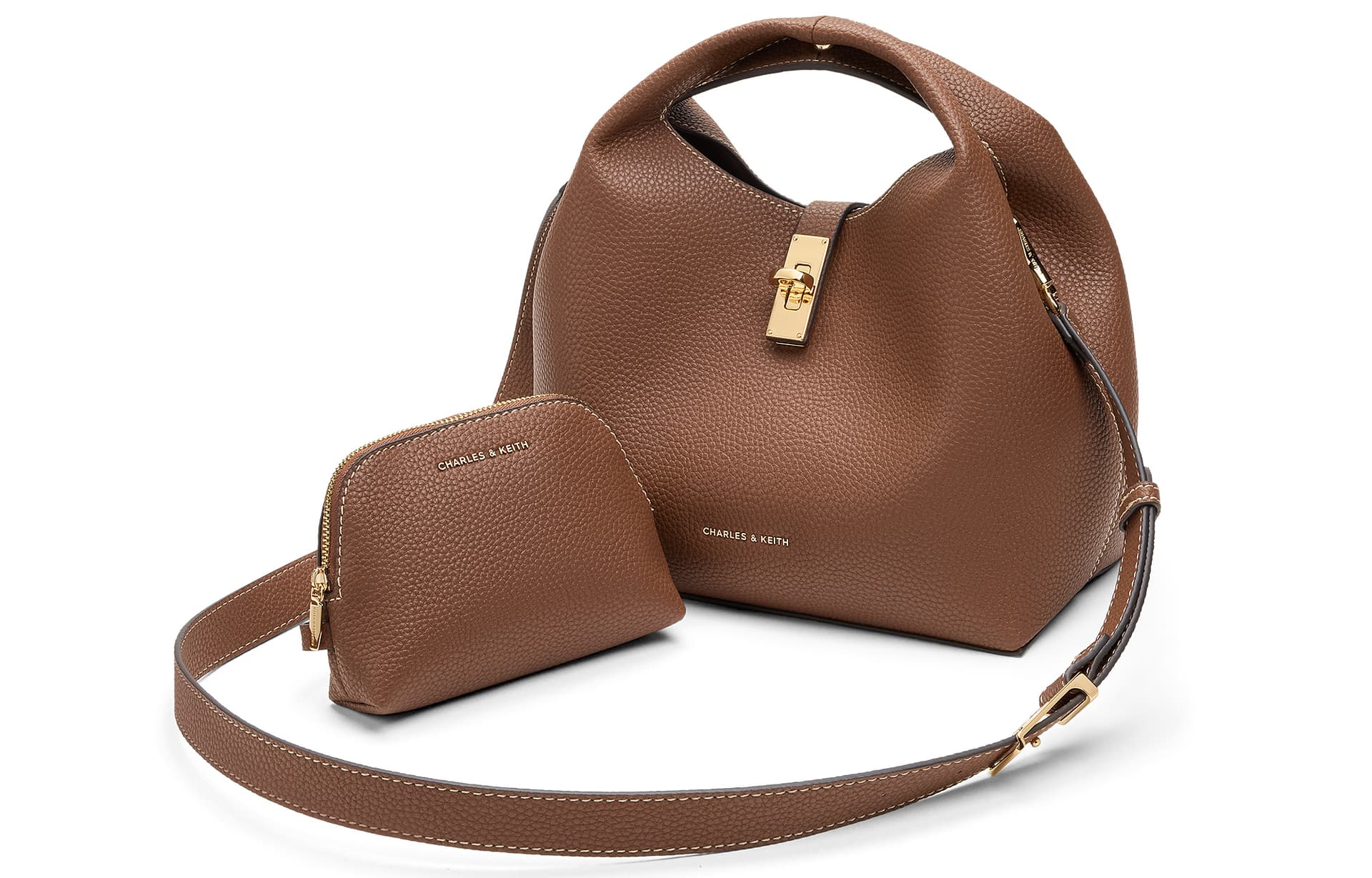 Сумка CHARLES KEITH Синтетическая кожа Корзинка-сумка Сумка-ведро Сумка через плечо Сумки Женские Многоцветный - изображение 3