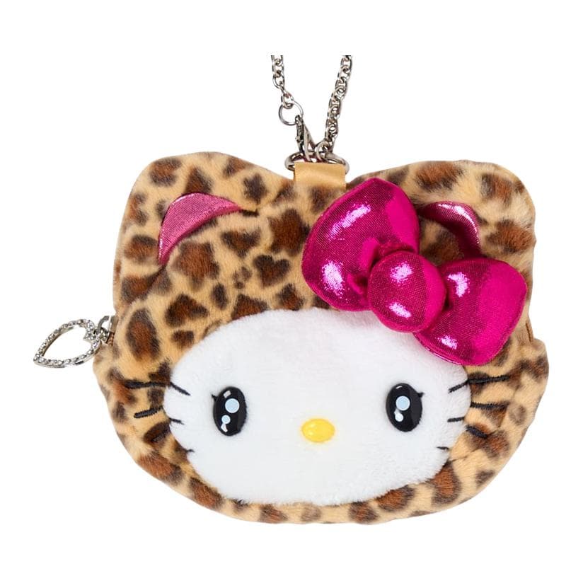 Портмоне Sanrio Hello Kitty леопардовый принт, дизайн с мордочкой, застежка-молния, полиэстер, аксессуары для сумок, женский, коричневый леопардовый - изображение 2