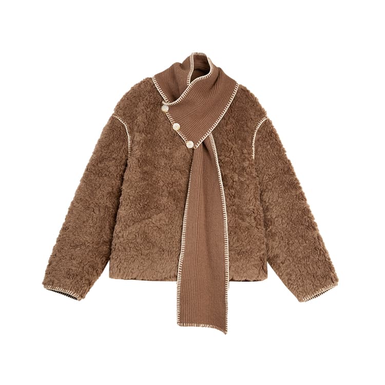 ELLE Кофе Женские Короткие Пальто - изображение 1