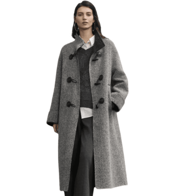 ELLE Light Gray Women's Coat ELLE Светло-серый женский пальто - изображение 1