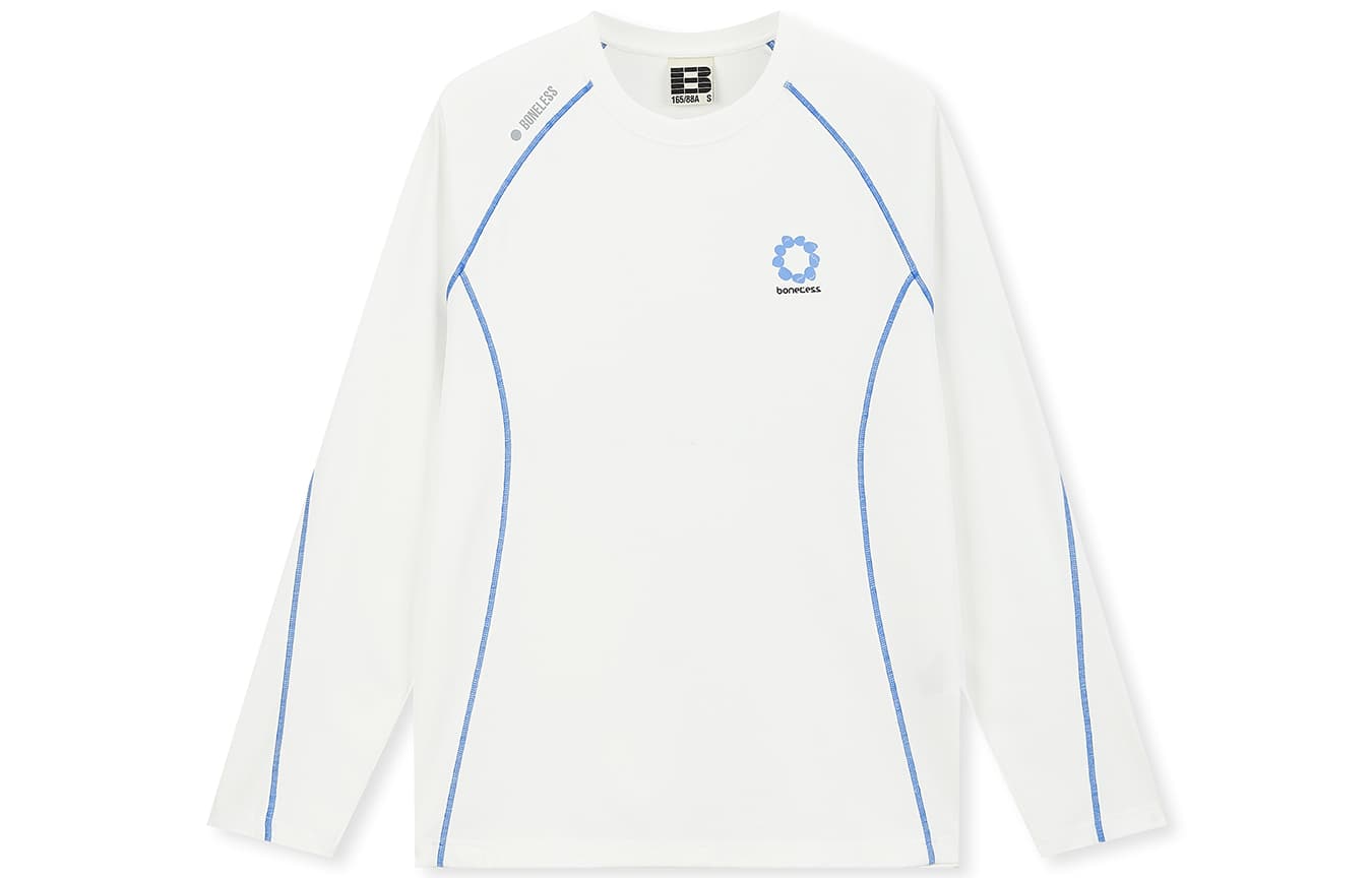 Футболка BONELESS Быстросохнущий 7A антибактериальная футболка с рукавом реглан для спорта на открытом воздухе модный бренд контрастные полосы свободный покрой универсальный парный унисекс - изображение 2
