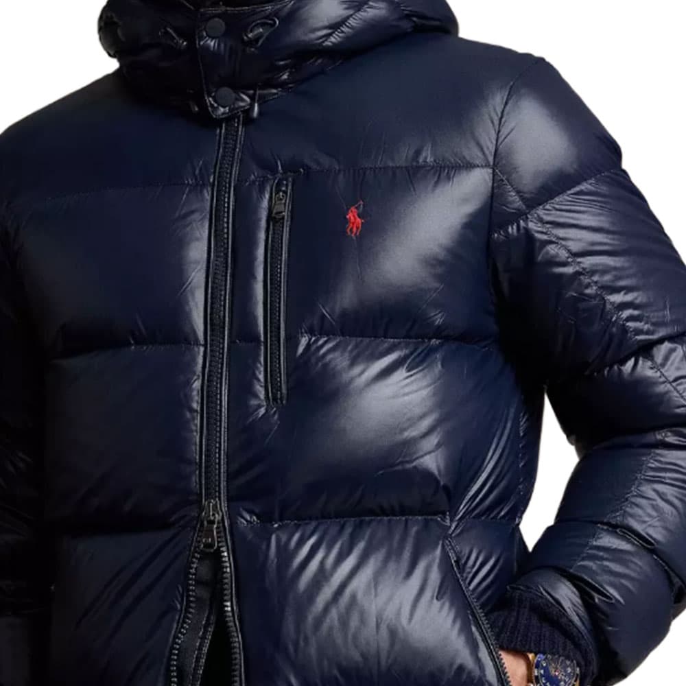Зимняя куртка Polo Ralph Lauren Мужской пуховик синего цвета - изображение 6