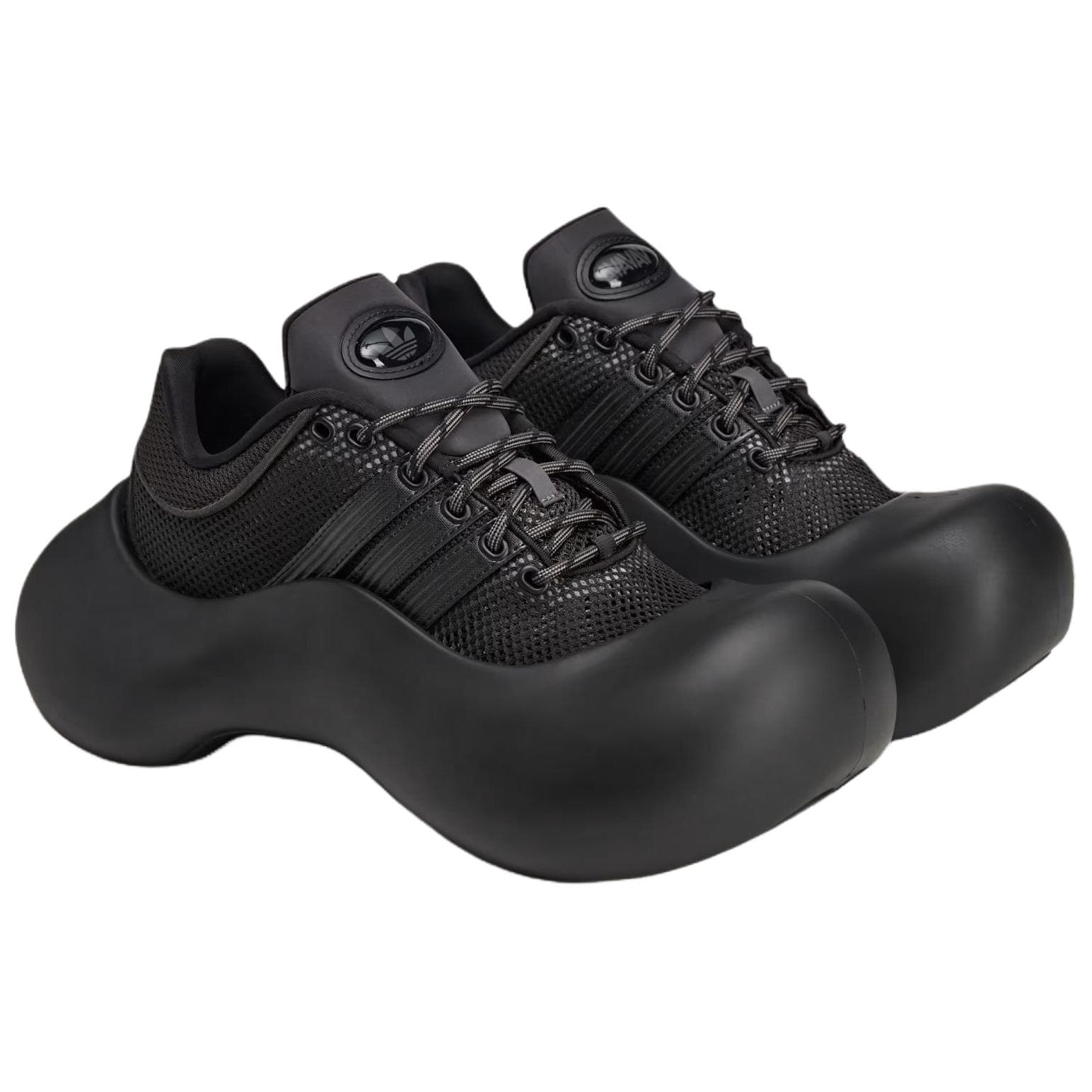 Кроссовки AVAVAV X adidas originals Moonrubber Megaride Дышащая Повседневная Обувь Женская Черная - изображение 3