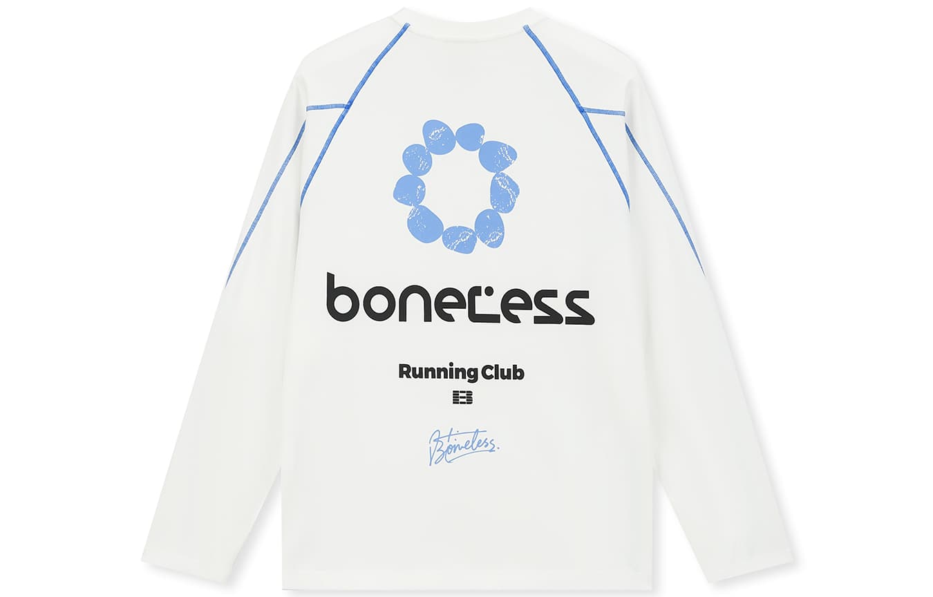Футболка BONELESS Быстросохнущий 7A антибактериальная футболка с рукавом реглан для спорта на открытом воздухе модный бренд контрастные полосы свободный покрой универсальный парный унисекс - изображение 1
