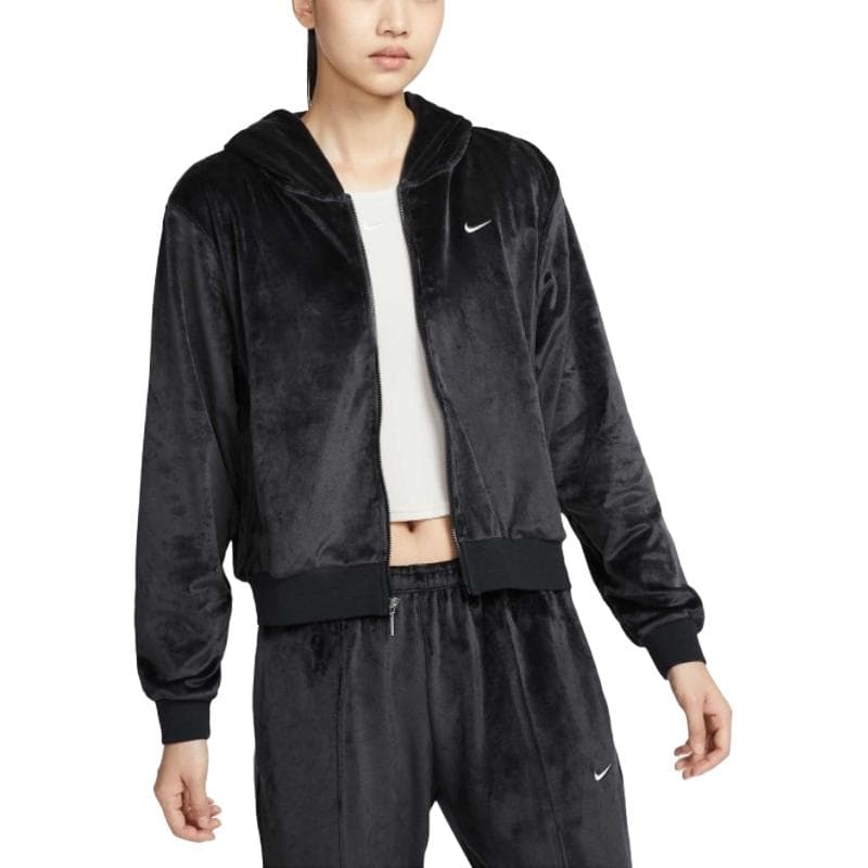 Куртка NIKE NSW NK CHLL VLR FZ HDY Куртки и пальто Женские Черный - изображение 3