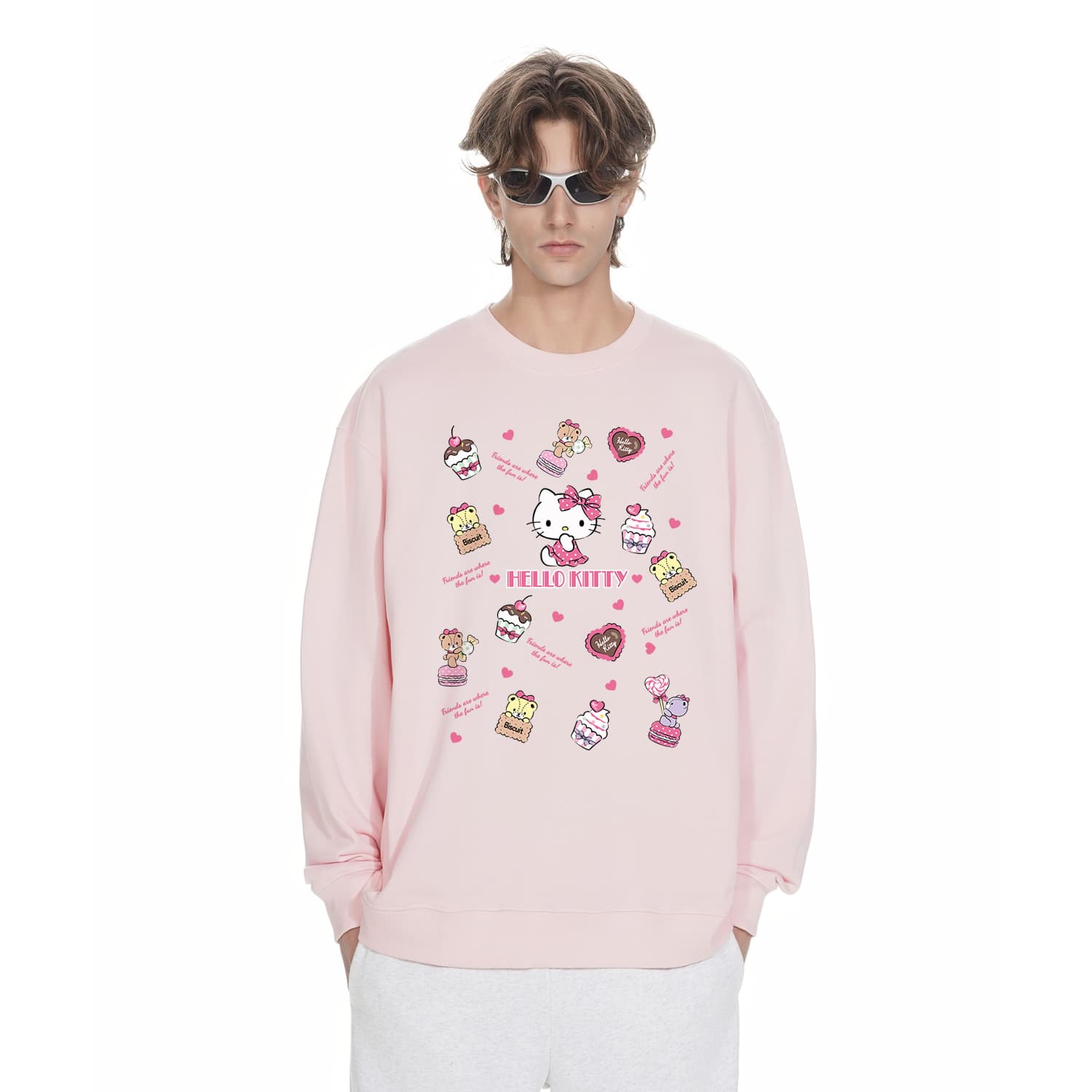 Худи Sanrio x Hello Kitty Hello Kitty Dessert Baking SS25 Худи-ханьфу Унисекс - изображение 4