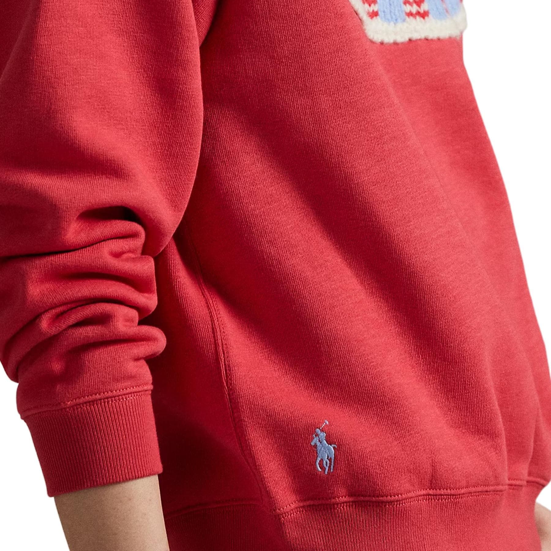 Кофта Polo Ralph Lauren Свитшот Свободный покрой Женские Правая сторона Боковая сторона Красный - изображение 7