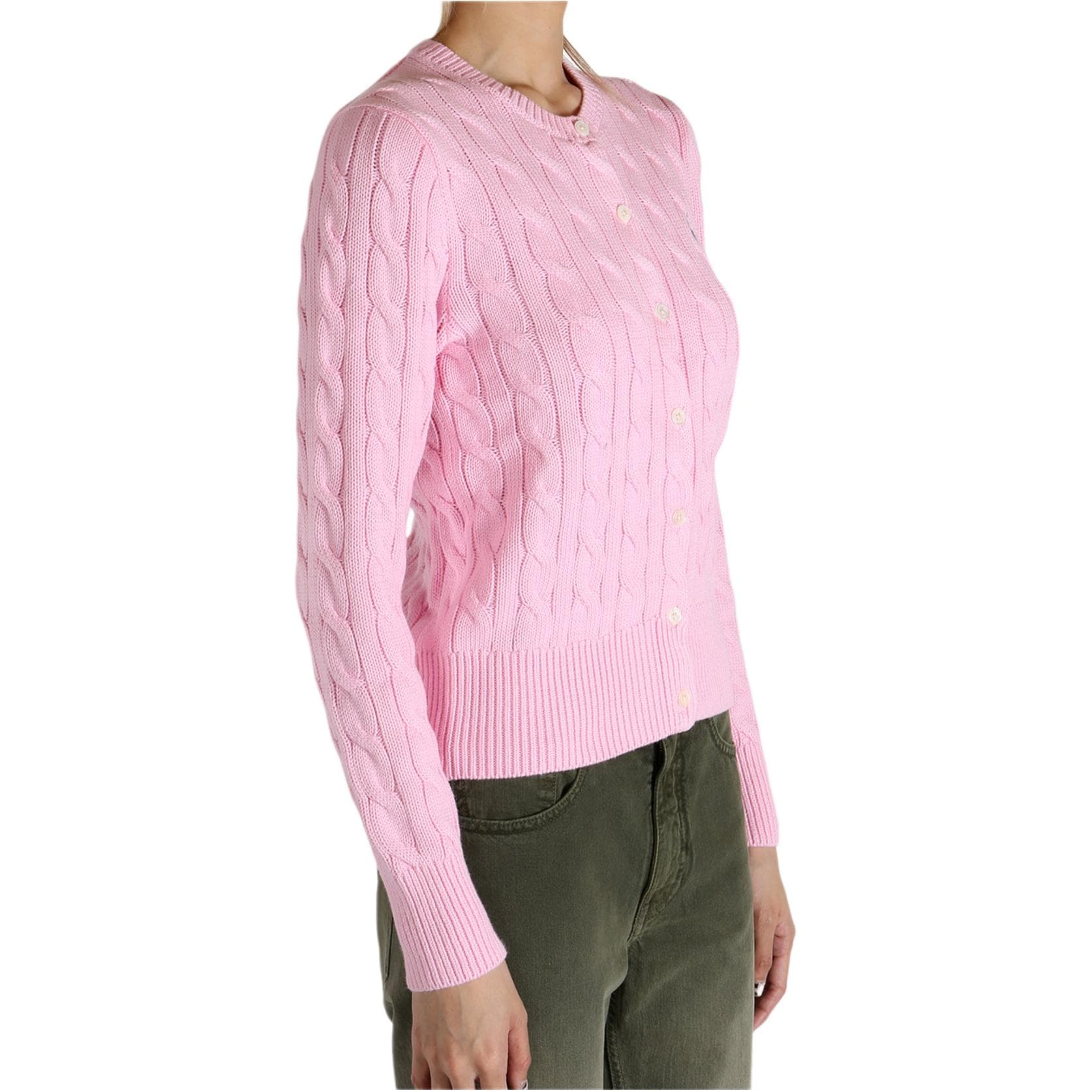 Кофта Polo Ralph Lauren Трикотаж Облегающий Женский Карамельный Розовый - изображение 4