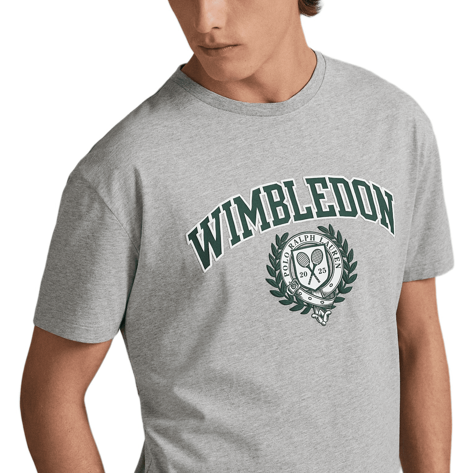 Футболка Polo Ralph Lauren Wimbledon SS25 T Рубашка Классическая версия Мужская Серый - изображение 5