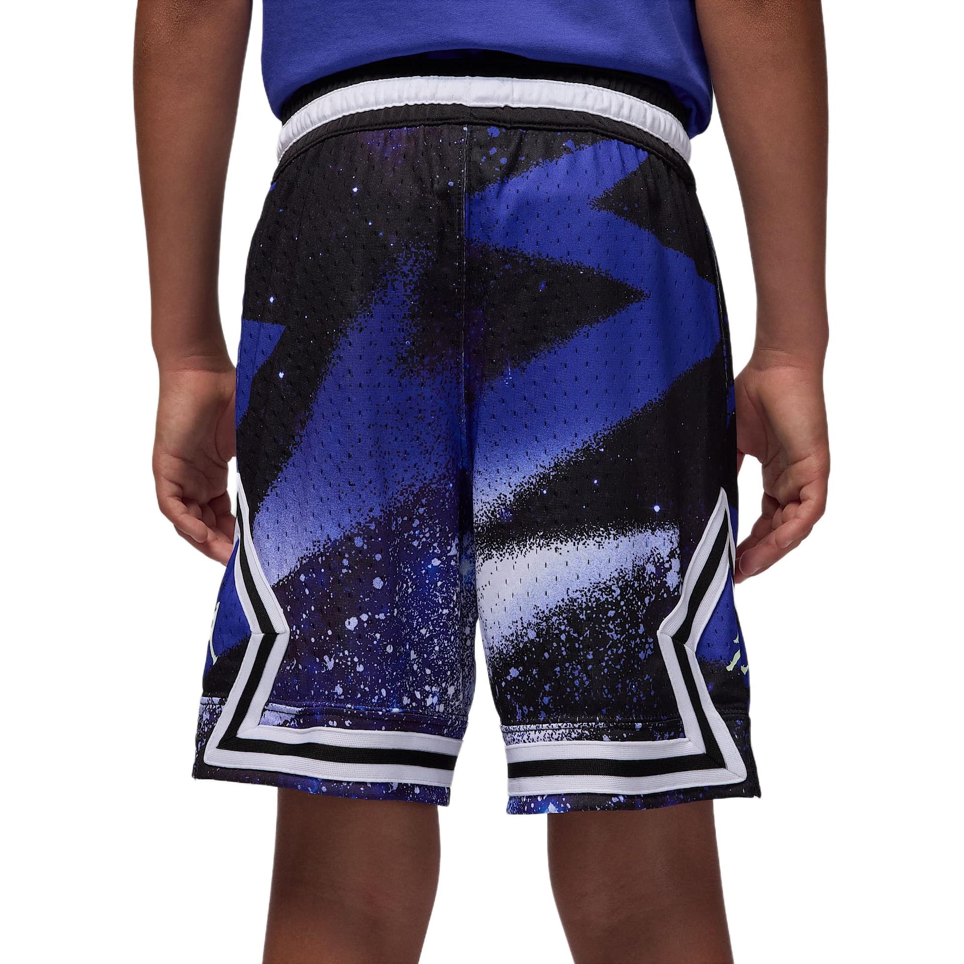 Jordan Jordan Dri-FIT MJ Diamond Удобные модные мягкие универсальные шорты детские черный/королевский синий - изображение 4