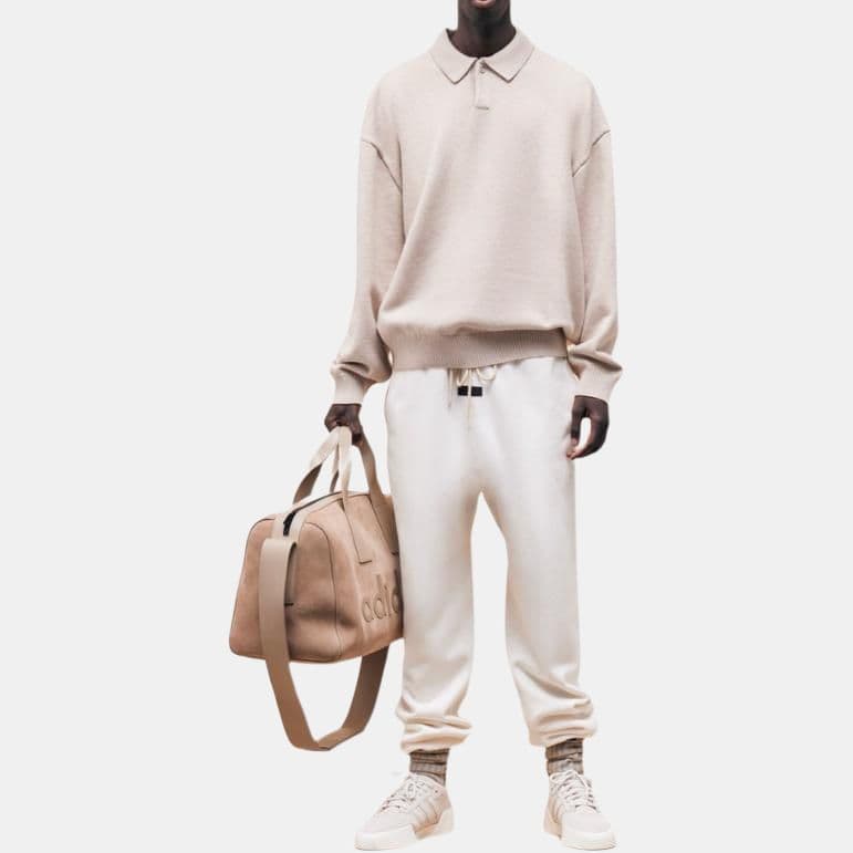 Поло Fear of God Essentials FW23 Polo Silver Cloud - изображение 4