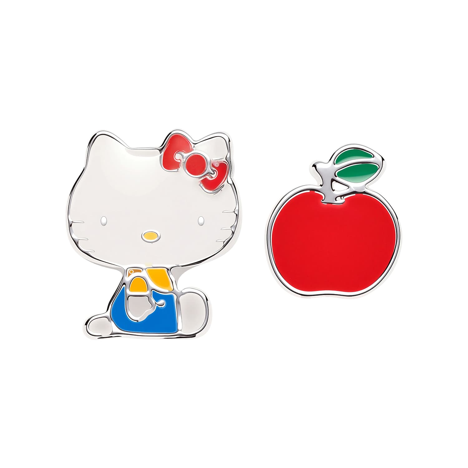 Серьги Серьги-гвоздики из серебра 925 пробы с серебряной иглой от Sanrio - изображение 1
