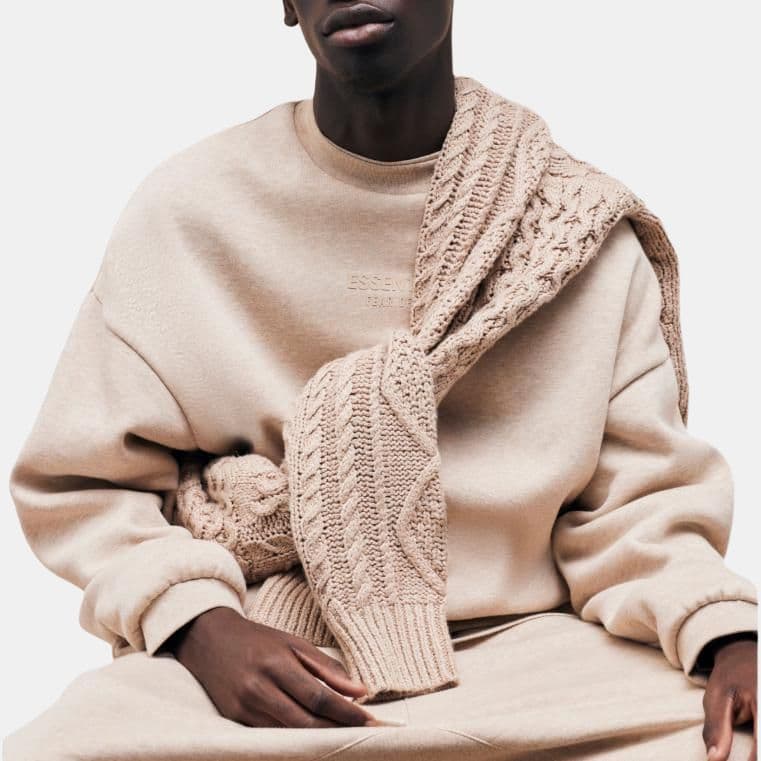 Поло Fear of God Essentials FW23 Polo Silver Cloud - изображение 5