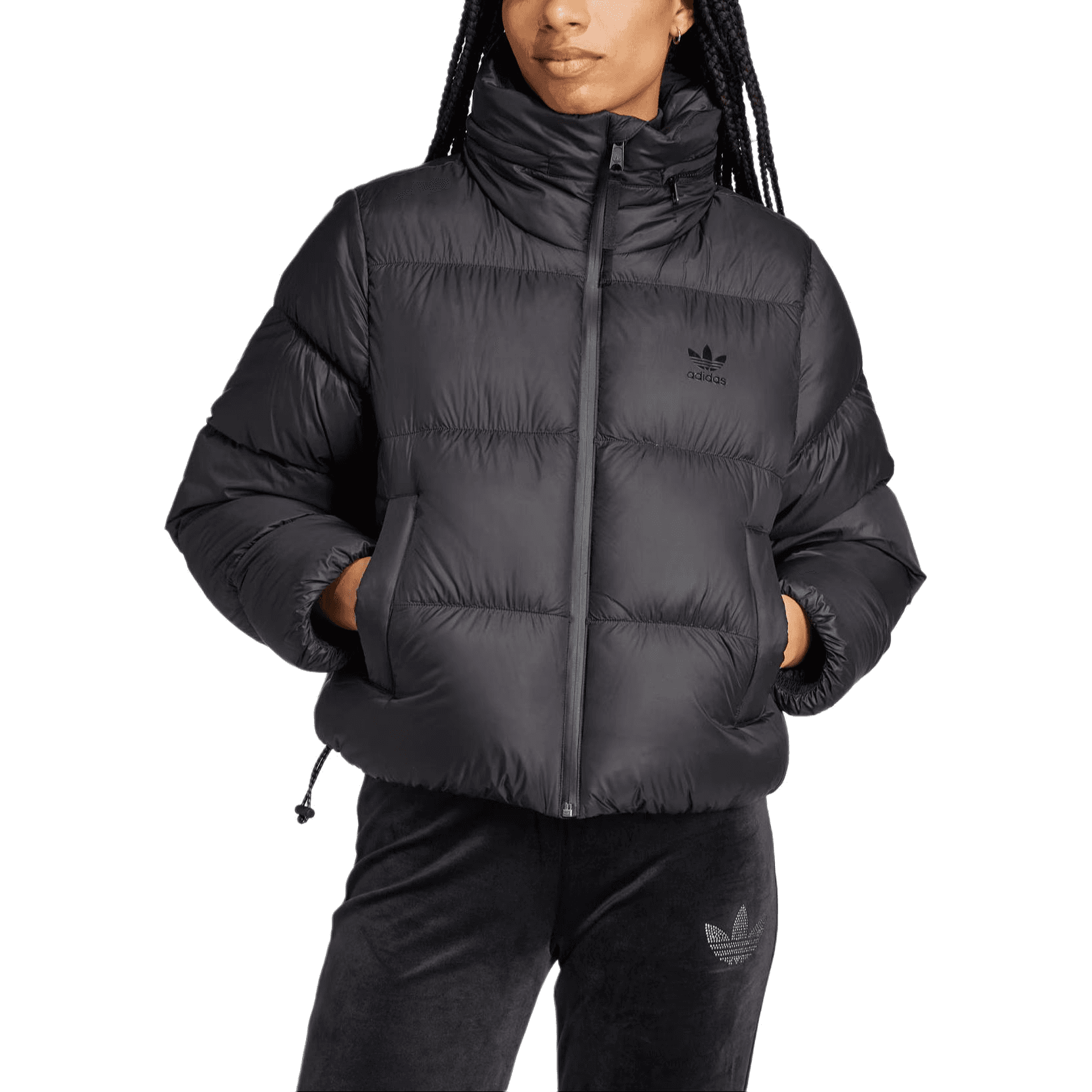 Пуховик Adidas Originals RegenDown Puffer CROP Пуховик Женский Черный - изображение 3