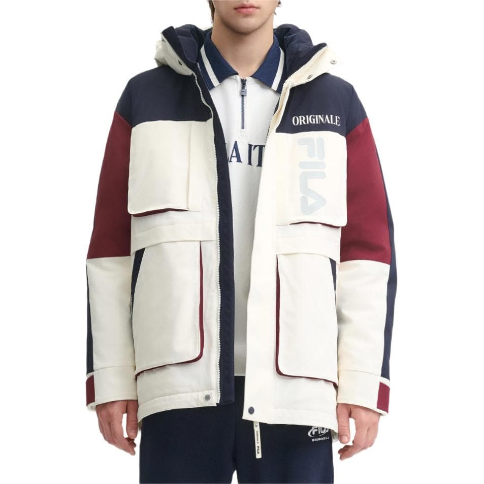 Зимняя куртка FILA ORIGINALE Мужской пуховик цвет груши белый - изображение 3