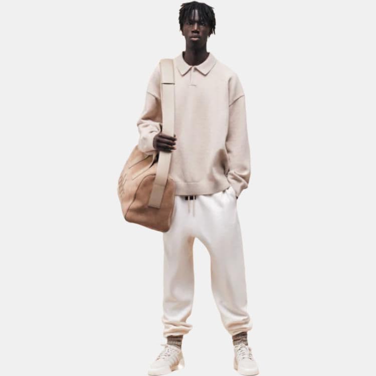 Поло Fear of God Essentials FW23 Polo Silver Cloud - изображение 3