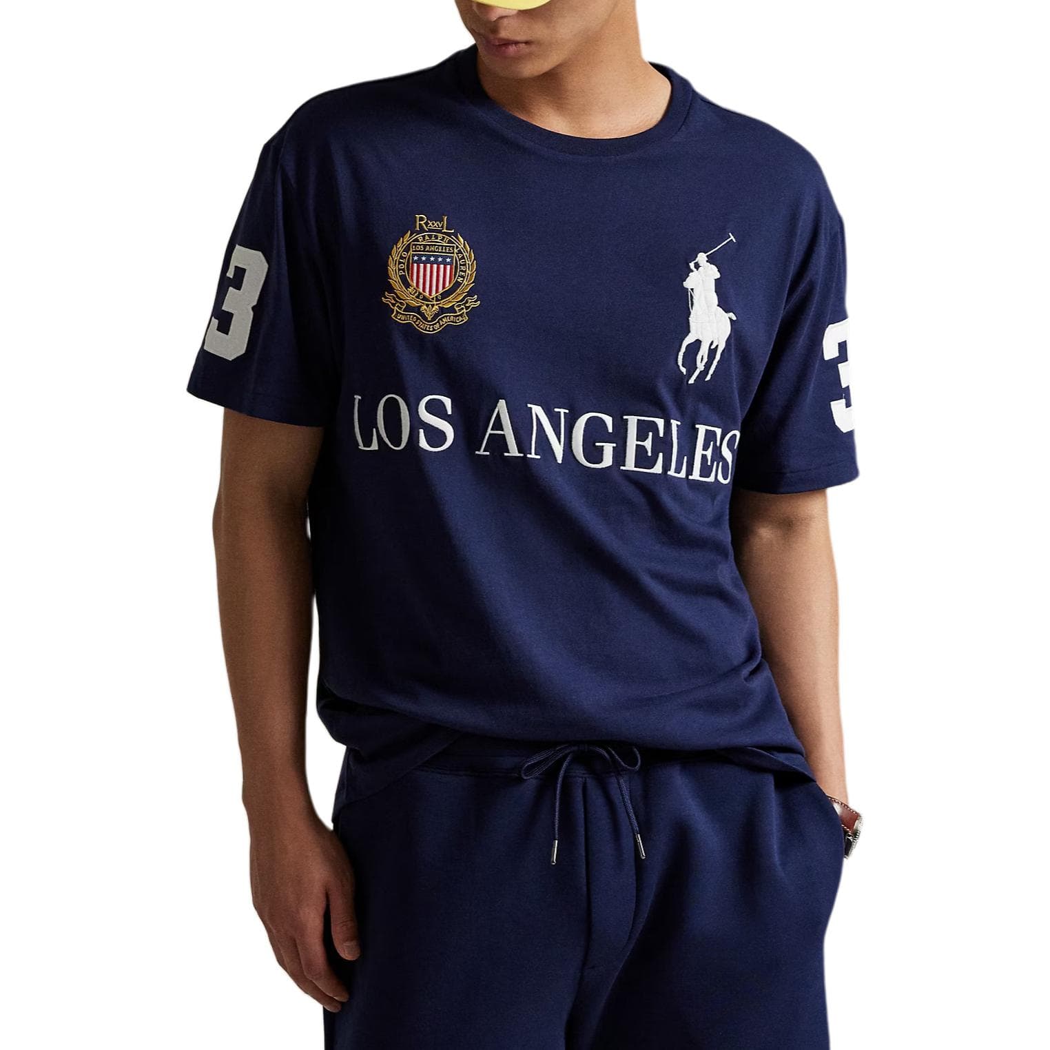 Футболка Polo Ralph Lauren Big Pony T Рубашка Классическая Версия Мужская Элегантная Морской Синий - изображение 3