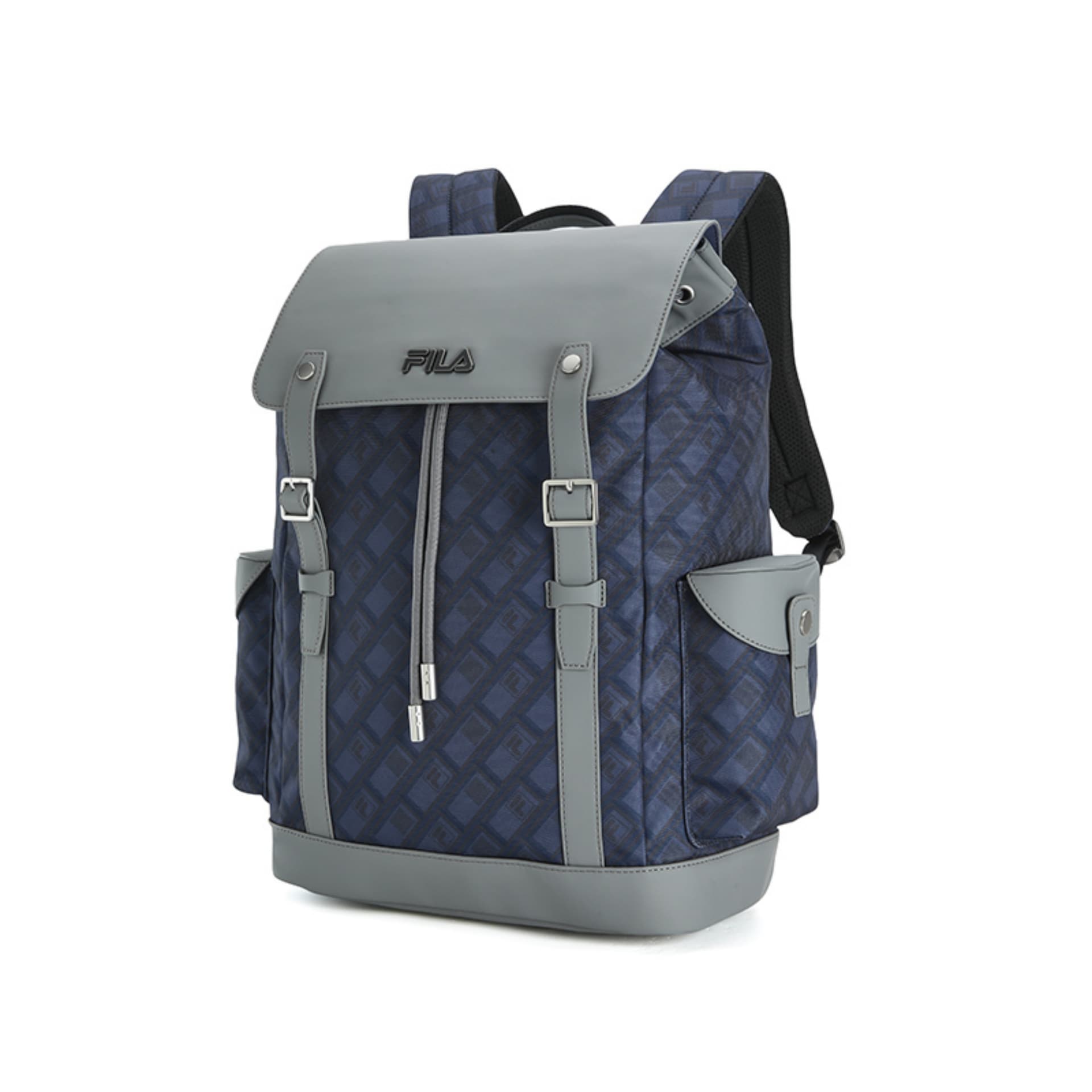 Рюкзак Fila Heritage Ткань ПУ (полиуретан) Рюкзак Стандартный (стандартный) Мужской Пыльно-синий Серый - изображение 2