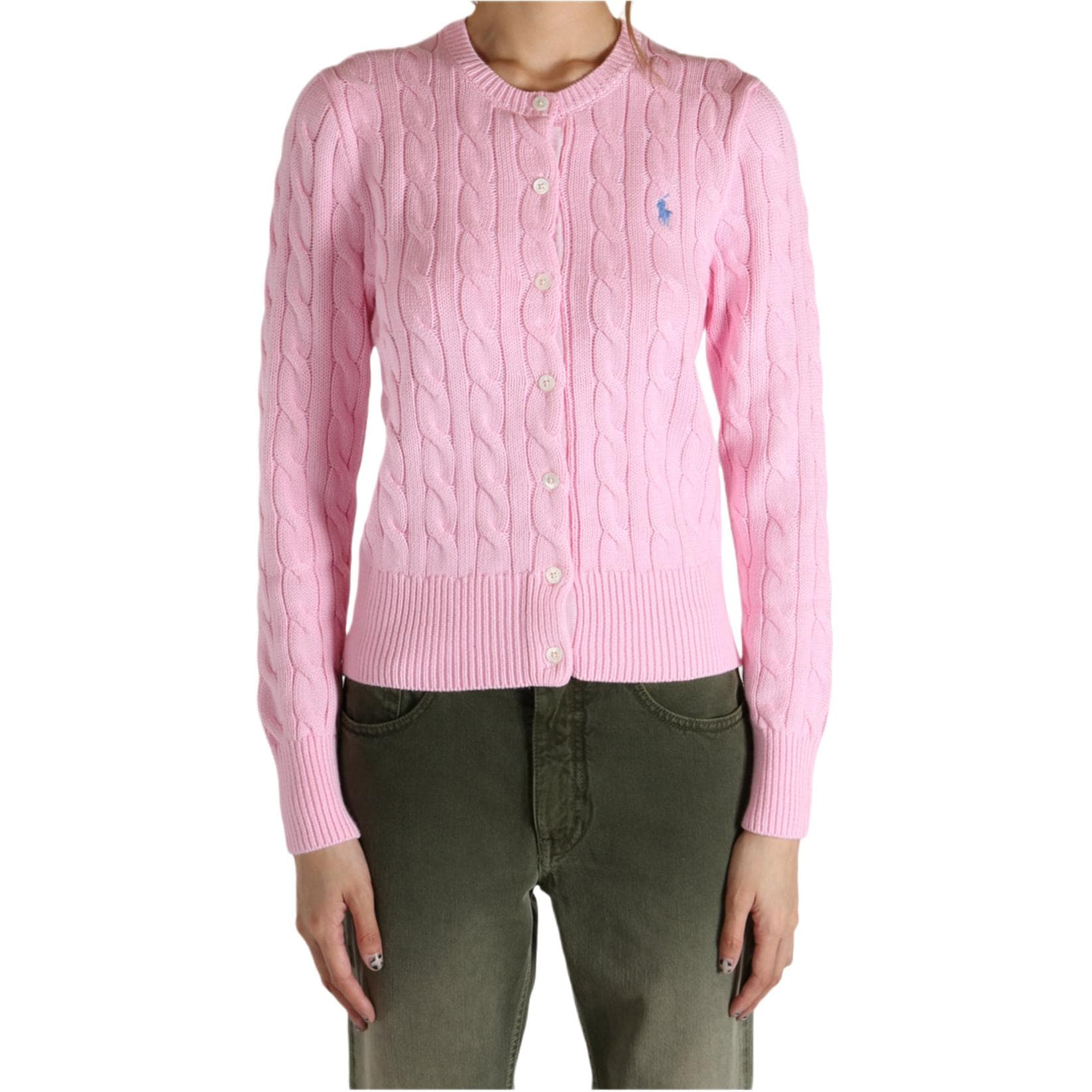Кофта Polo Ralph Lauren Трикотаж Облегающий Женский Карамельный Розовый - изображение 2