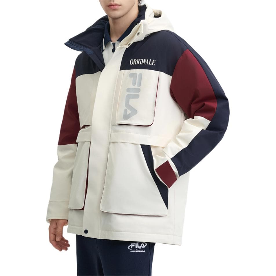 Зимняя куртка FILA ORIGINALE Мужской пуховик цвет груши белый - изображение 5