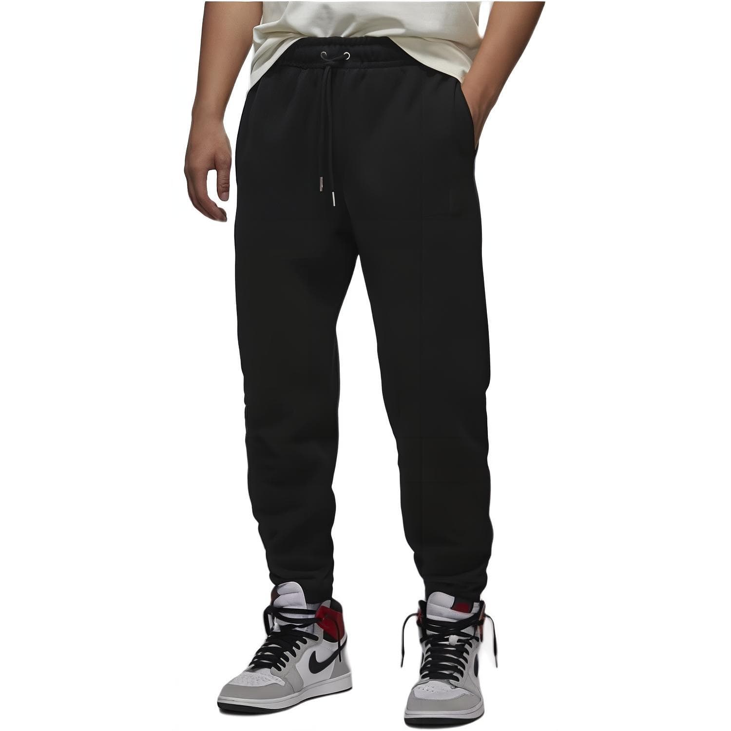 Штаны Jordan Flight Fleece Повседневные Брюки Мужские Черные - изображение 3