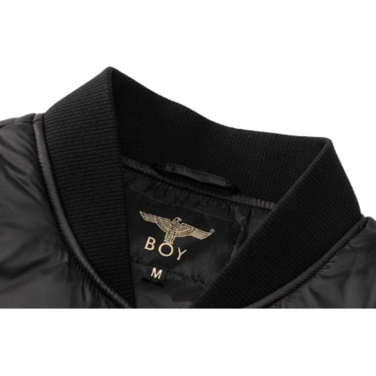 Зимняя куртка пуховик Boy London Logo Patch Half-Zip Cotton Jacket Black - изображение 5