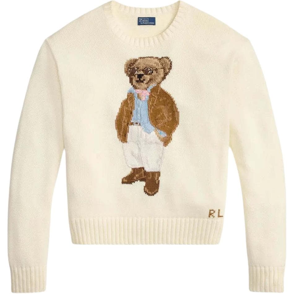 Кофта Polo Ralph Lauren Polo Bear Трикотаж Свободный крой Женский Бэйкед Топленое масло - изображение 1