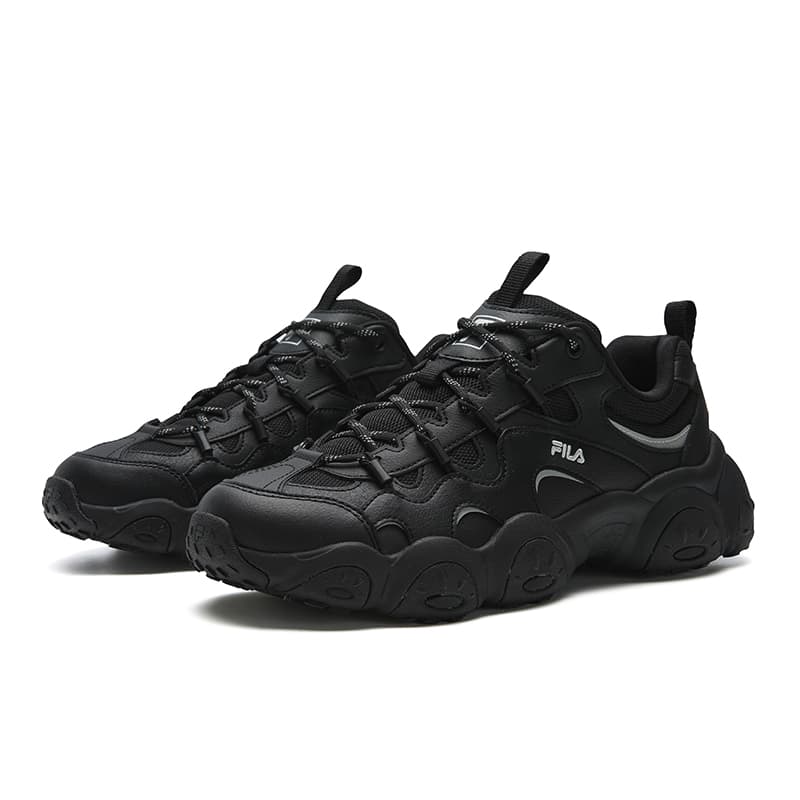 Кроссовки FILA FLUID 7 Амортизация Устойчивость к истиранию Легкий Увеличение Высоты Низкий Топ Кроссовки Мужские Черные - изображение 3