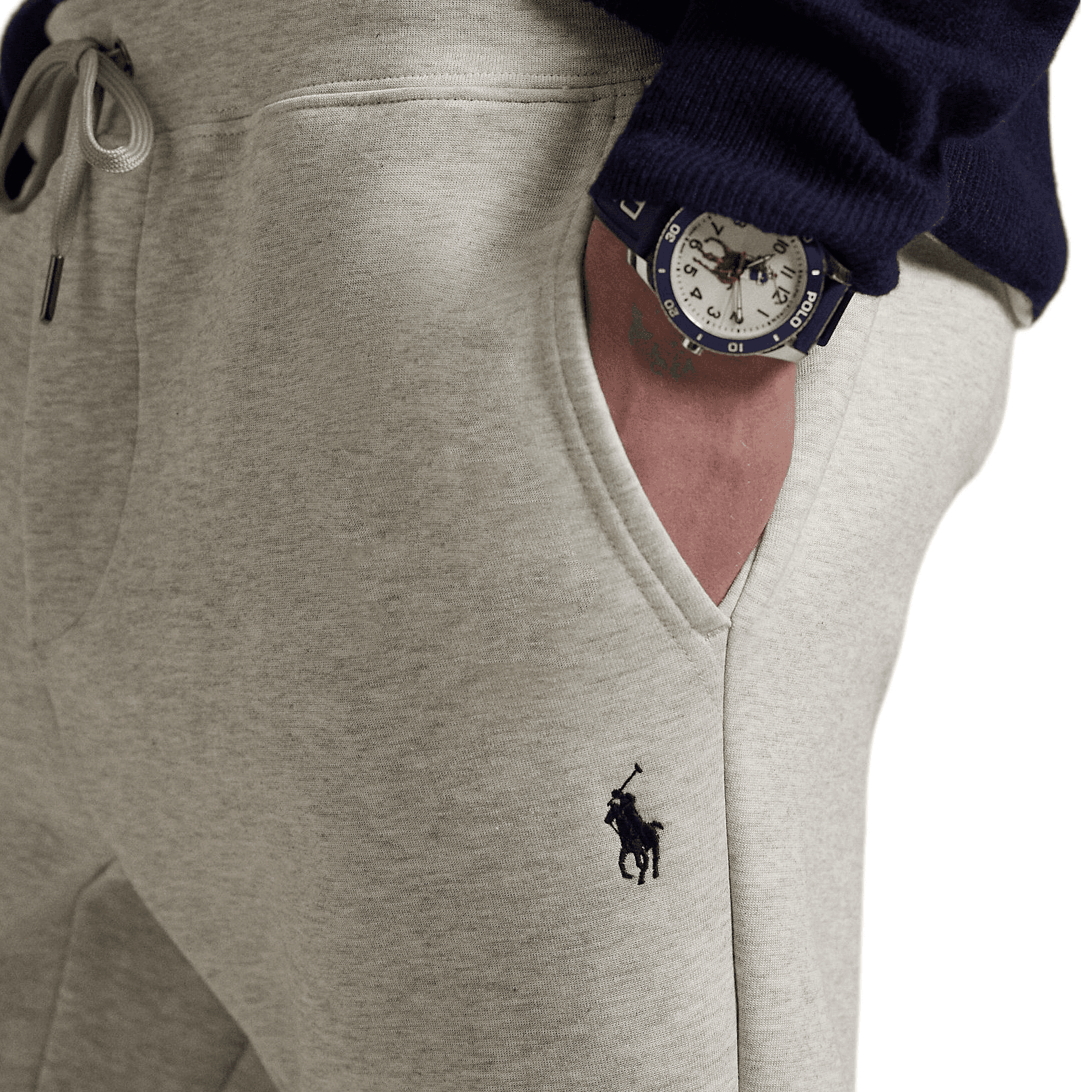 Штаны Polo Ralph Lauren Спортивные трикотажные брюки Мужские Светло-серые - изображение 5