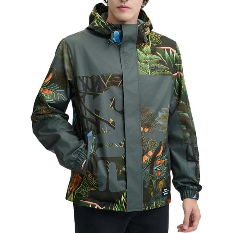 Демисезонная куртка FILA x LUSUO Heritage Windbreaker Мужская с принтом по всей поверхности - изображение 3
