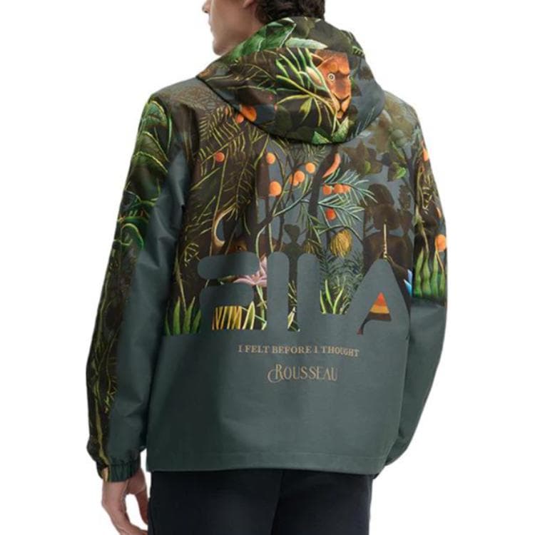 Демисезонная куртка FILA x LUSUO Heritage Windbreaker Мужская с принтом по всей поверхности - изображение 4