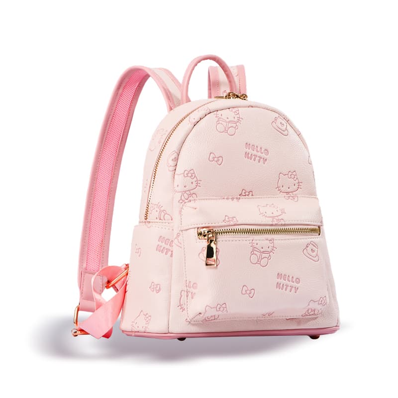 Рюкзак Sanrio Hello Kitty Синтетическая кожа Рюкзак Женский Розовый Бежевый - изображение 3