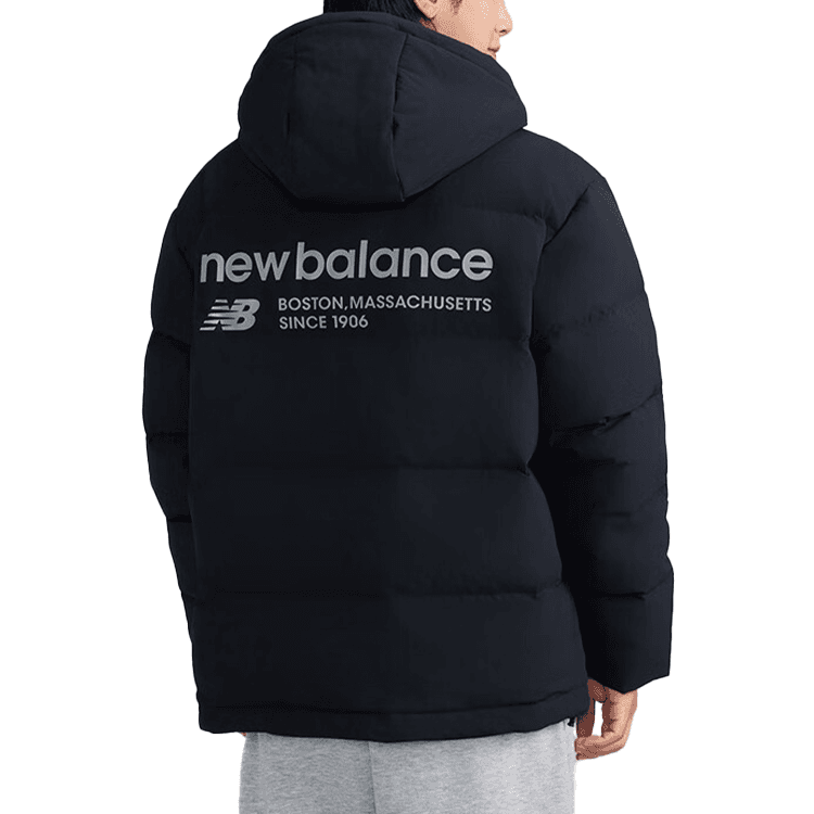 Зимняя куртка New Balance Повседневный пуховик Мужской Черный - изображение 4