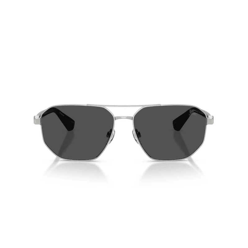 Солнцезащитные очки Burberry Aviator Сплав Солнцезащитные очки Унисекс Черный Серебряный - изображение 2