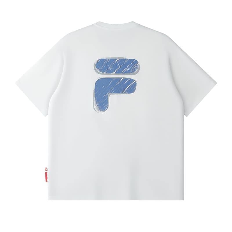 Футболка FILA FUSION FOB T Рубашка Унисекс Стандартная Белая - изображение 2