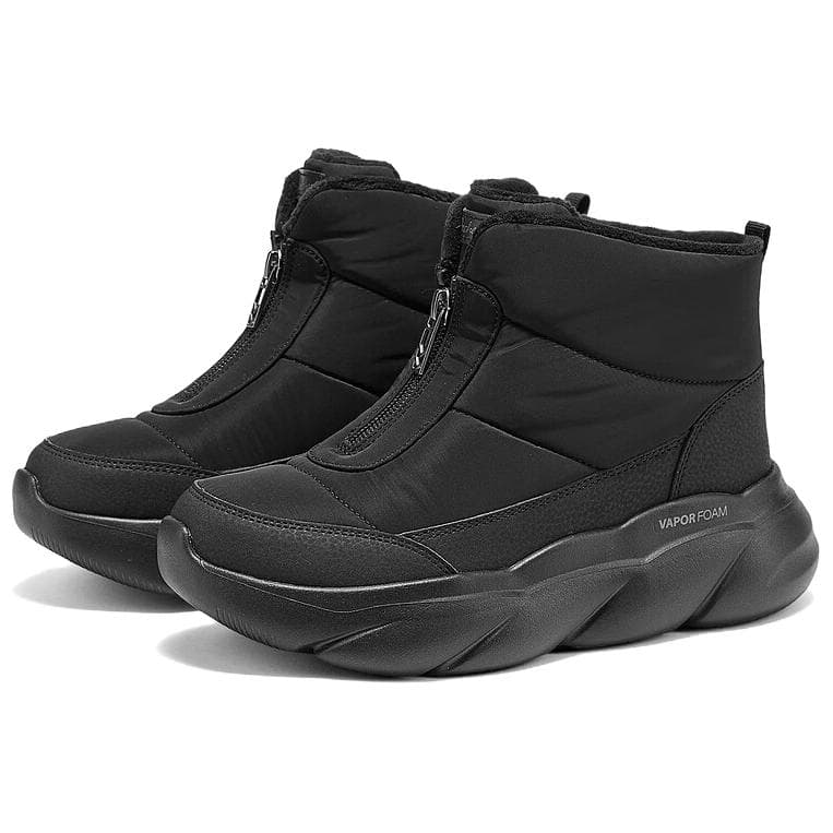 Ботинки зимние Skechers Modern Comfort Теплоизоляционный Лодыжка Длина Сноубутсы Женские Чисто черный - изображение 3