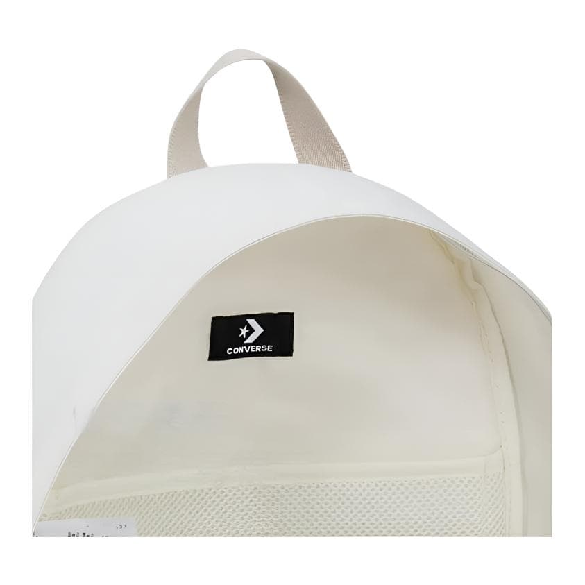 Рюкзак Converse GO 2 25L с логотипом бренда, трафаретной печатью, полиэстер, рюкзак, обычный размер, унисекс, парный, белый - изображение 5