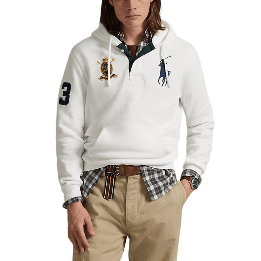 Худи Polo Ralph Lauren Big Pony FW25 Толстовка Стандартный размер Мужской Белый - изображение 3