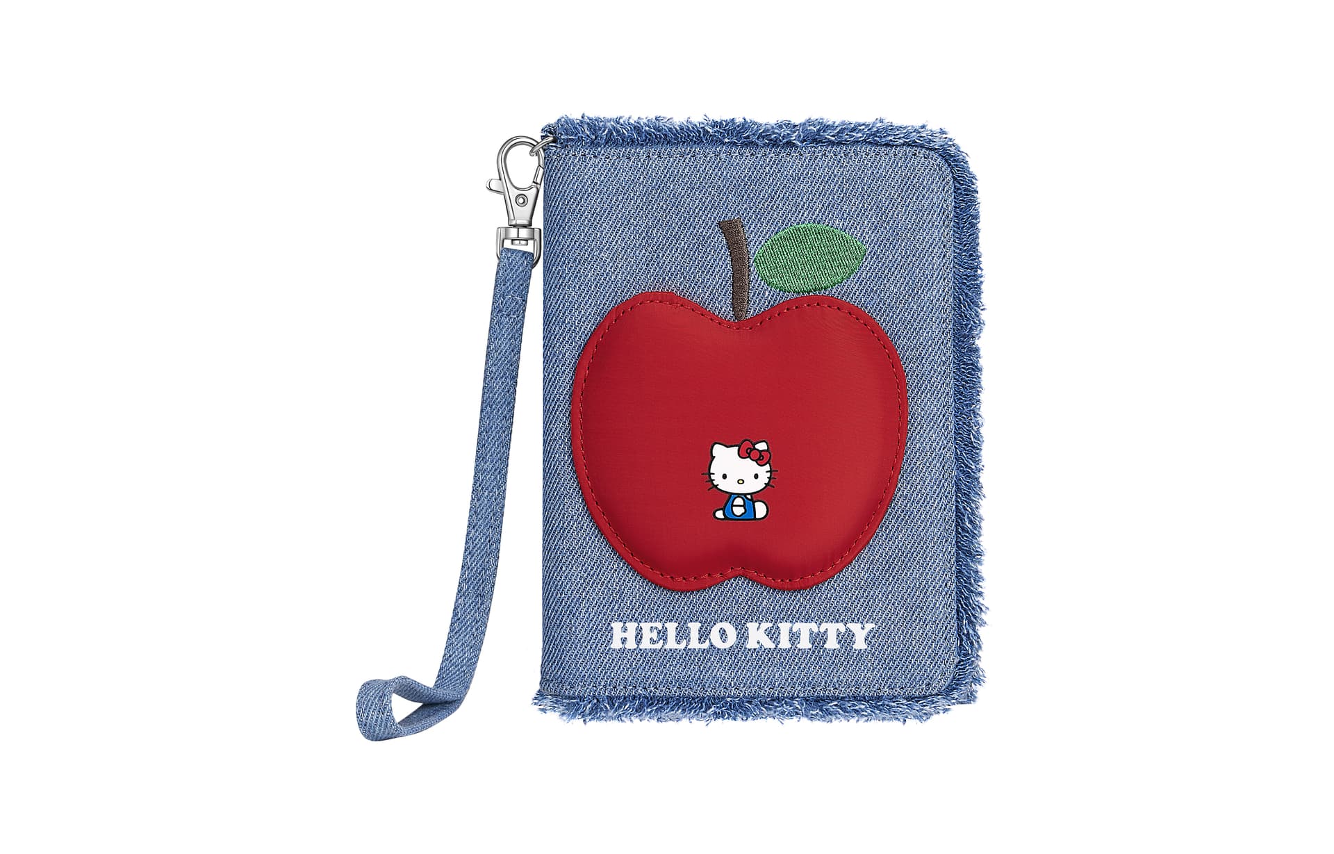 Обложка для паспорта Sanrio Hello Kitty Хелло Китти Девушка Милый Портативный Обложки для карт Картхолдер Хранение Деним Обложки для паспорта Обычный размер Женский Синий - изображение 1