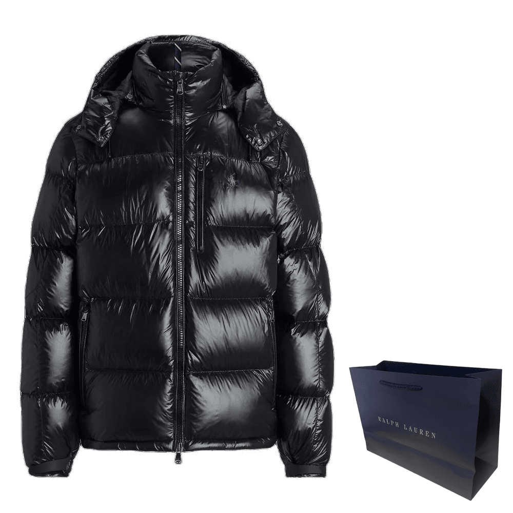 Зимняя куртка Polo Ralph Lauren Мужской пуховик черного цвета - изображение 7